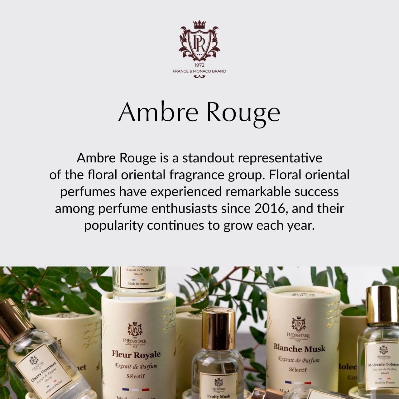 PREparfumer Ambre Rouge From France – Elegant Scents From France – Luxury Fragrance – Long Lasting Perfume – Perfect Gift For Him and Her