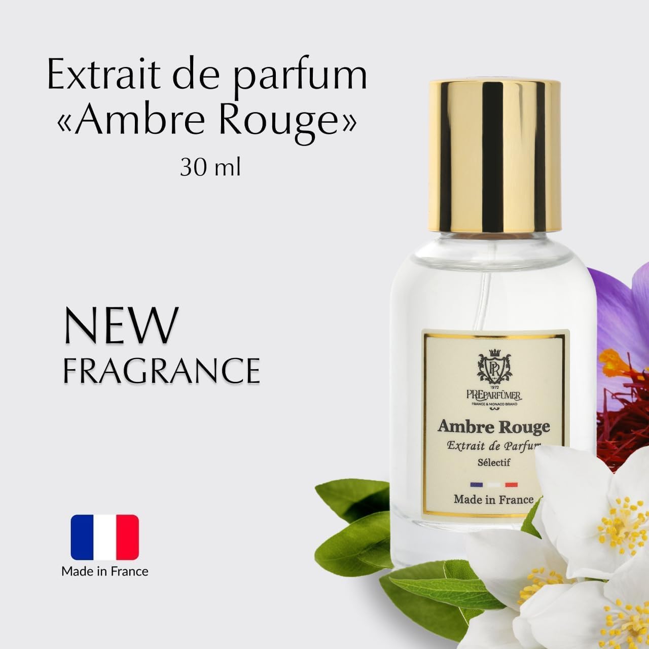 PREparfumer Ambre Rouge From France – Elegant Scents From France – Luxury Fragrance – Long Lasting Perfume – Perfect Gift For Him and Her