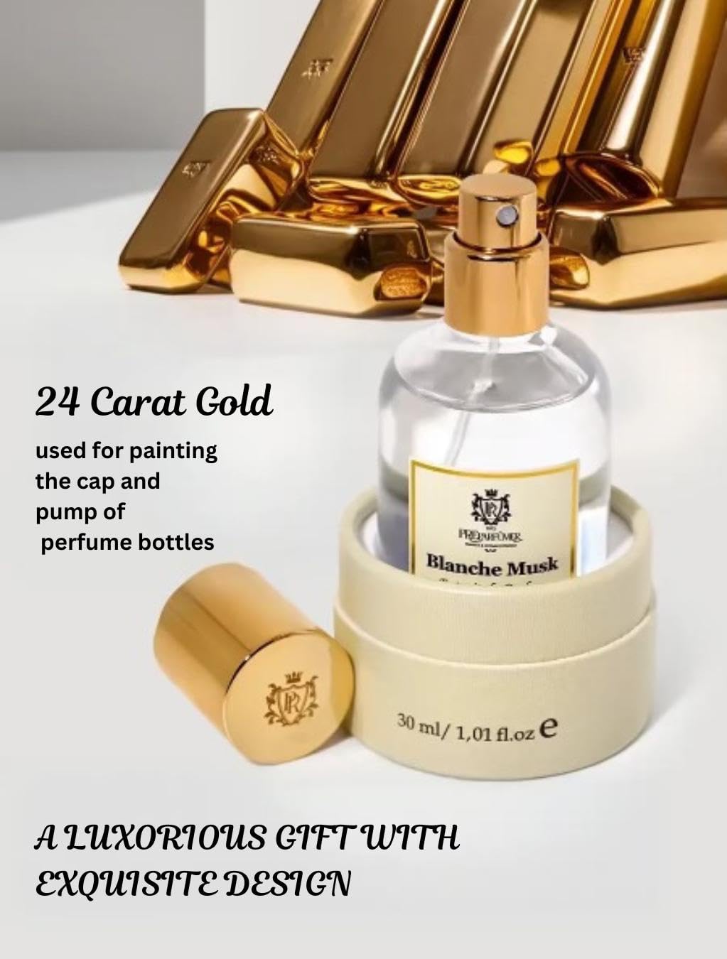PREparfumer Blanche Musk From France – Elegant Scents From France – Luxury Fragrance – Long Lasting Perfume – Perfect Gift For Him and Her